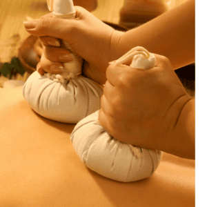 Herbal stamp Thai massage